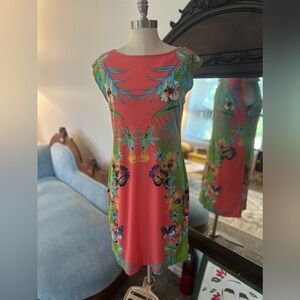 Sandra Darren Tropical Floral Dress Size 8